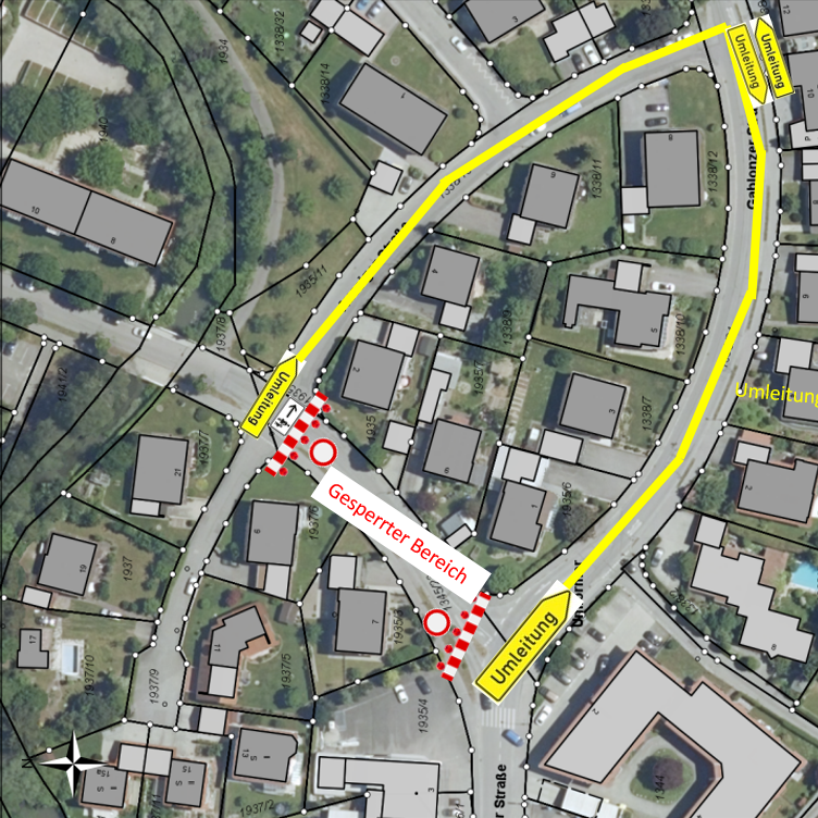 Umleitung Bauabschnitt 1